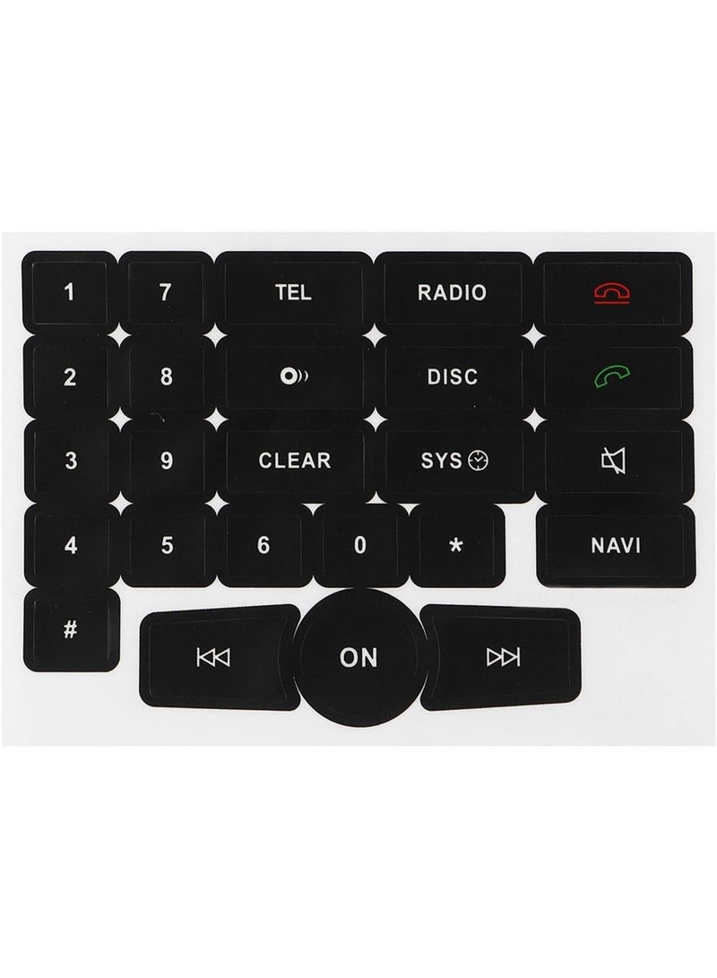 jaexest Car Steering Wheel A/C Door Lock Button Repair Sticker Decals – Compatible with Mercedes Benz GLK350 C Class CLS C218 SLK W172 W204 W212 W218 W207 – Black Vinyl Interior Trim Kit - Image 5